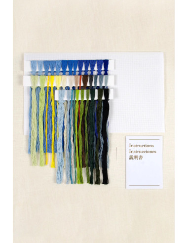 Cross-stitch embroidery kit - The Starry Night