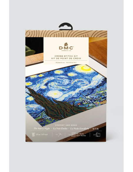 Cross-stitch embroidery kit - The Starry Night