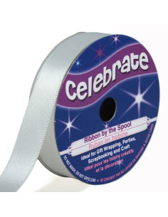 Celebrate white satin ribbon - 13 mm x 6 meters