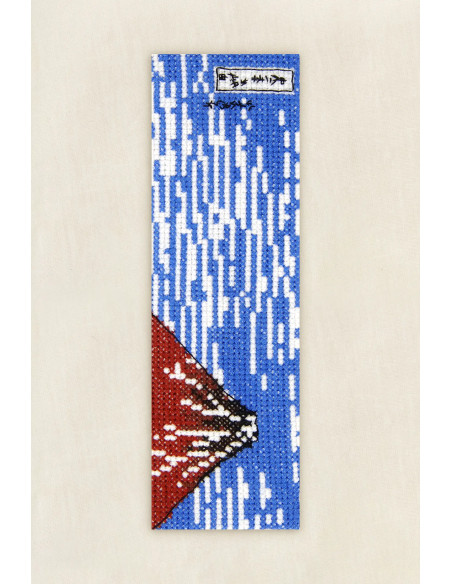 Cross-stitch bookmark embroidery kit - The Red Fuji