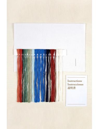 Cross-stitch embroidery kit - The Red Fuji