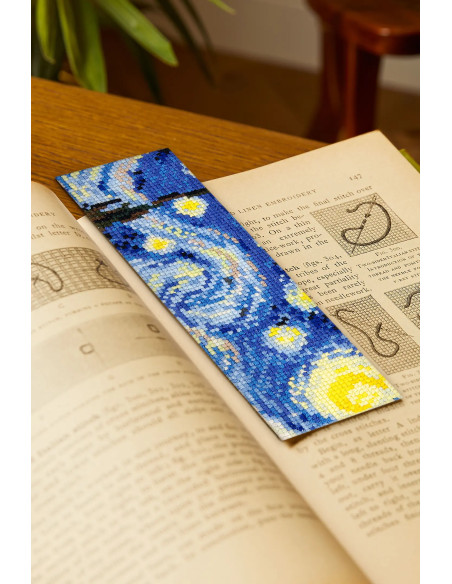 Starry Night Cross Stitch Bookmark Kit