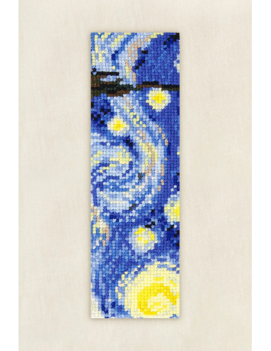 Kit broderie marque-pages au point de croix - La nuit étoilée