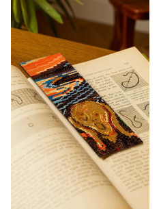 Cross-stitch bookmark embroidery kit - The Scream