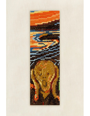 Cross-stitch bookmark embroidery kit - The Scream