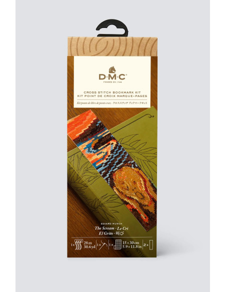 Cross-stitch bookmark embroidery kit - The Scream