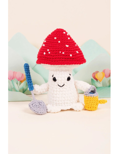 Amigurumi kit - Gardener mushroom