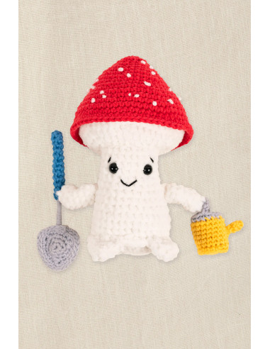 Amigurumi kit - Gardener mushroom