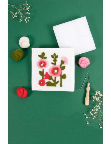 Felting Kit - Hollyhocks