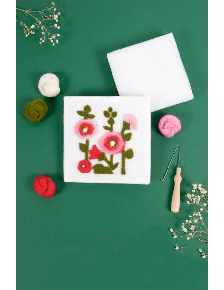 Felting Kit - Hollyhocks