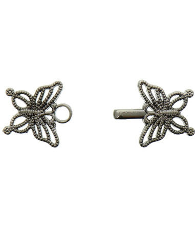 Chic Brandenburg bow tie - Gunmetal