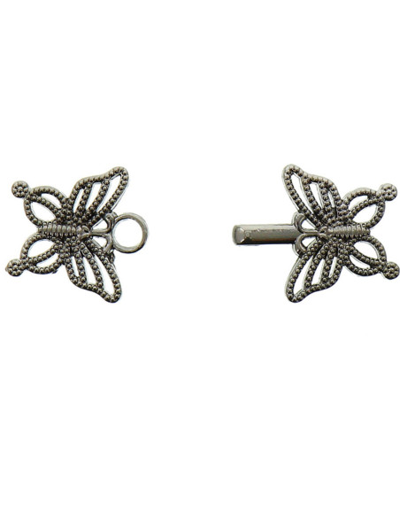 Chic Brandenburg bow tie - Gunmetal