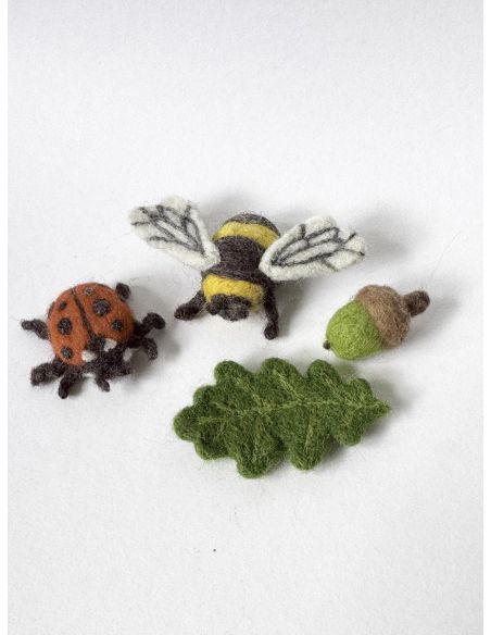 Pack of 5 carded felting wools DMC - Autumn