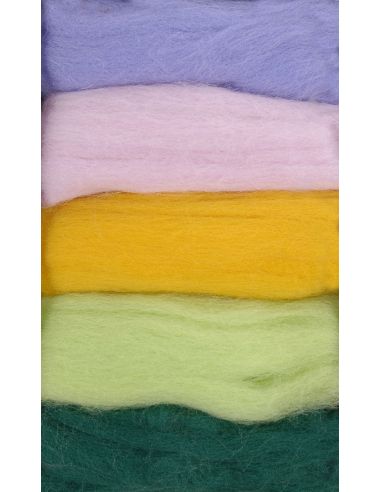 Pack of 5 carded wools for felting DMC - Bouquet