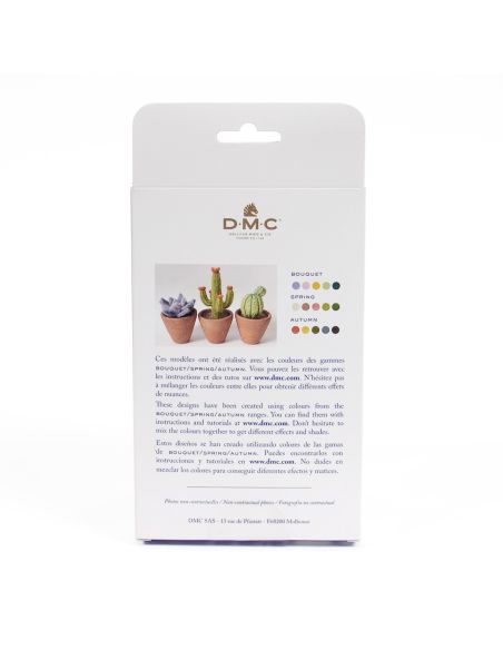 Pack of 5 carded wools for felting DMC - Bouquet