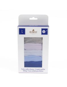 Pack of 5 carded felting wools DMC - Glacier