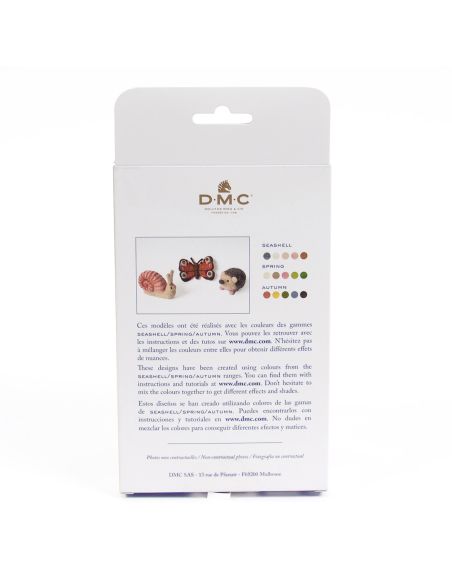 Pack of 5 carded felting wools DMC - Seashell