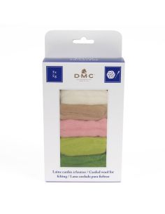 Pack of 5 carded wools for felting DMC - Spring