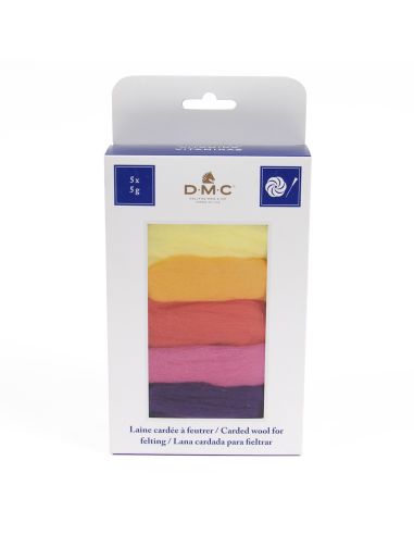 Pack of 5 carded felting wools DMC - Vitamin