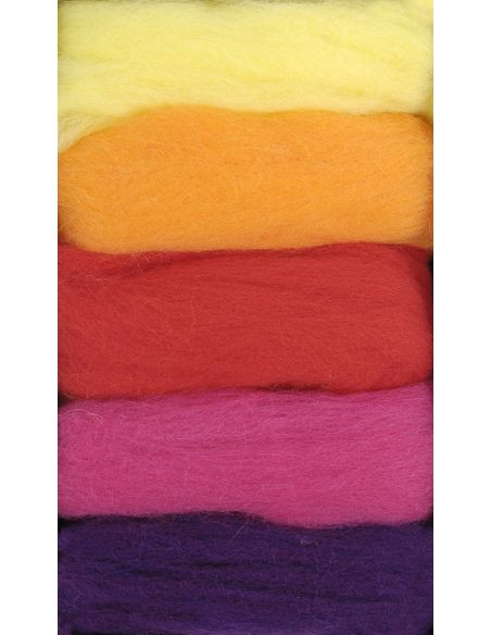 Pack of 5 carded felting wools DMC - Vitamin