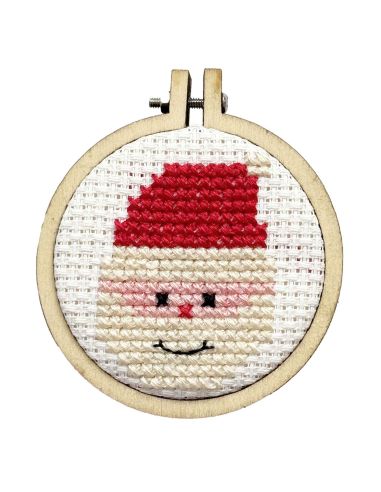Mini cross-stitch embroidery kit - Ho Ho Ho!