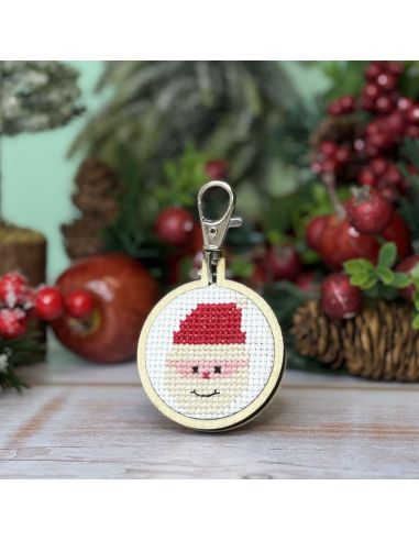 Mini cross-stitch embroidery kit - Ho Ho Ho!