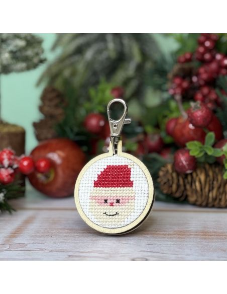 Mini cross-stitch embroidery kit - Ho Ho Ho!
