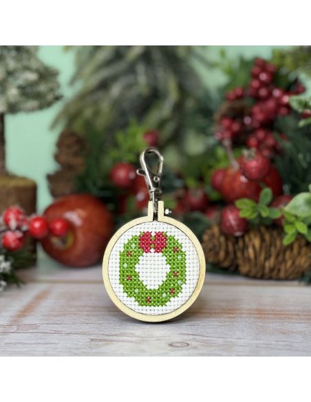 Mini cross-stitch embroidery kit - Merry Christmas!