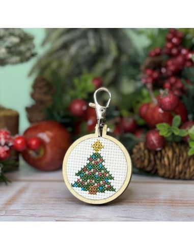 Mini cross-stitch embroidery kit - O Christmas Tree