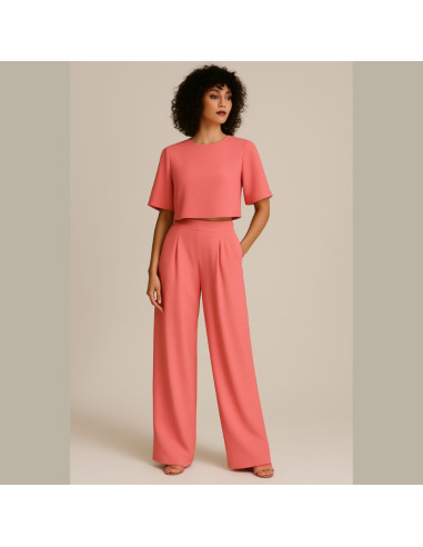 Crepe Georgette Fabric - Coral