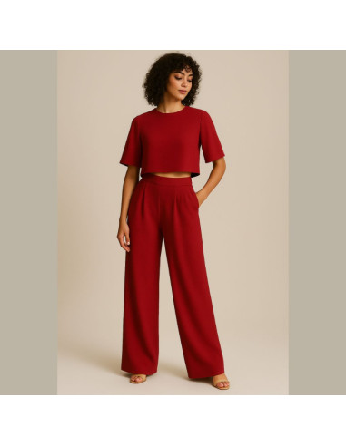 Crepe Georgette Fabric - Carmine