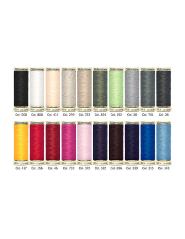 Set of 20 Gütermann polyester sewing threads