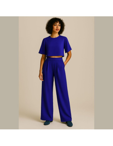 Crepe Georgette Fabric - Cobalt