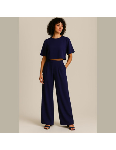 Crepe Georgette Fabric - Navy