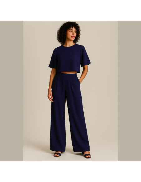 Crepe Georgette Fabric - Navy