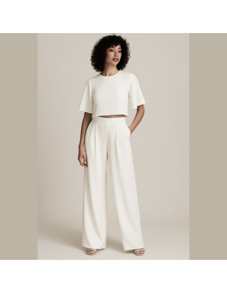 Crepe Georgette Fabric - White