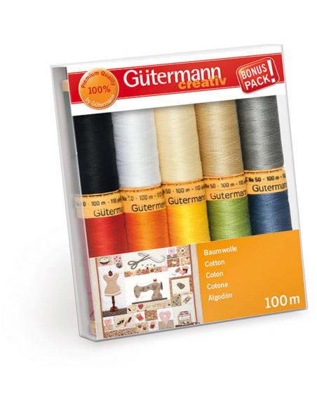 Set of 10 Gütermann cotton sewing threads