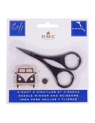 DMC Travel Scissors and Needle Magnet Set - Black