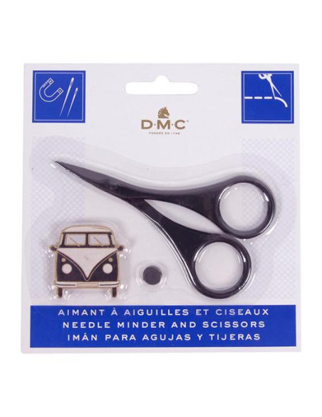 DMC Travel Scissors and Needle Magnet Set - Black