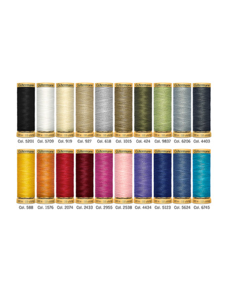 Set of 20 Gütermann cotton sewing threads