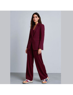 Heavy viscose twill fabric - Bordeaux 2