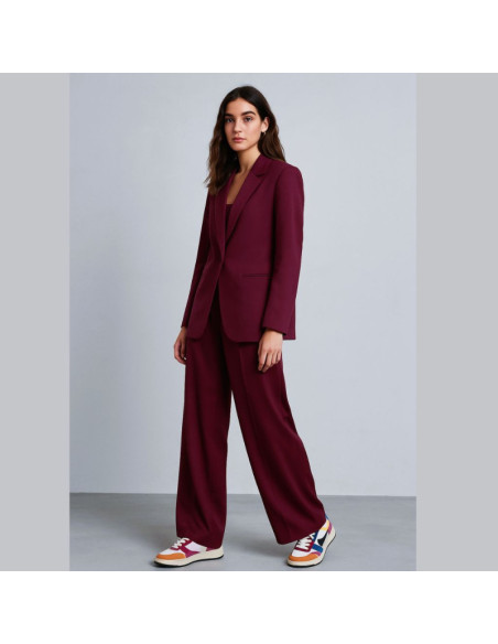 Heavy viscose twill fabric - Bordeaux