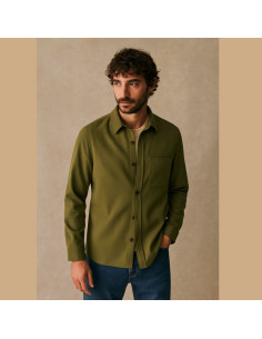 Heavy viscose twill fabric - Olive 2