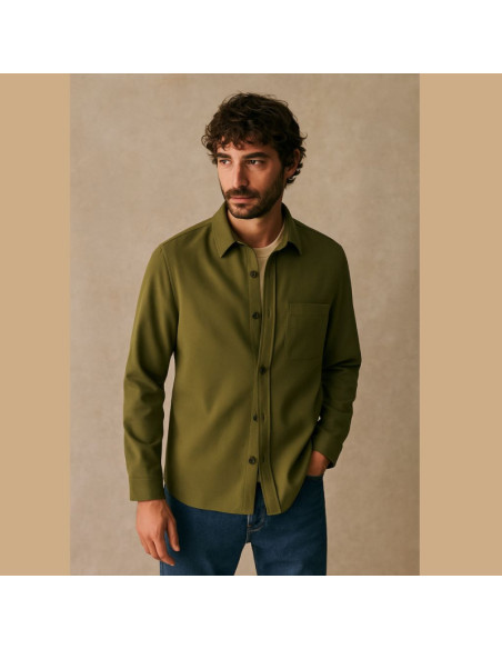 Heavy viscose twill fabric - Olive