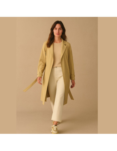 Heavy viscose twill fabric - Beige