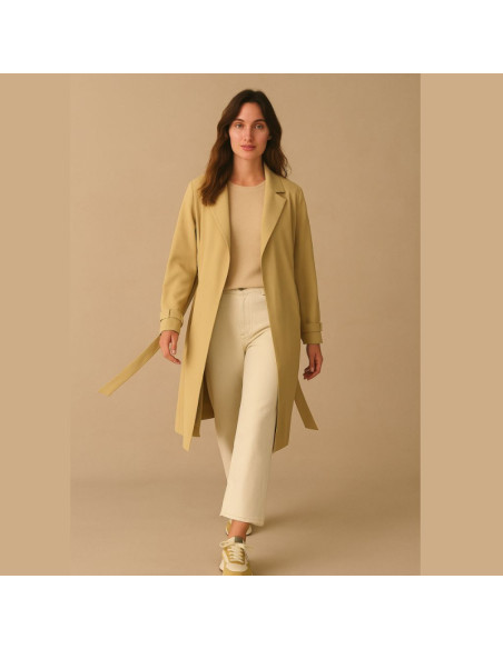 Heavy viscose twill fabric - Beige