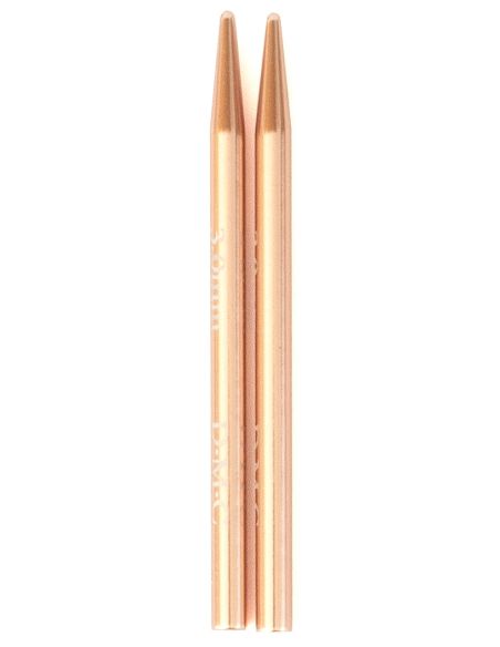 Mini interchangeable needle tips in rose gold DMC