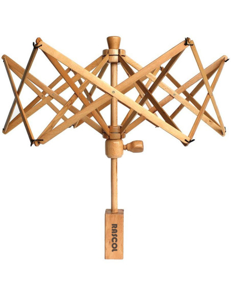 Wooden yarn swift with clamp by Rascol