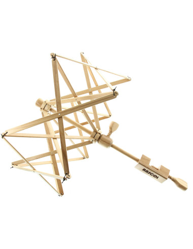 Wooden yarn swift with clamp by Rascol
