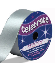 Celebrate gray satin ribbon - 25 mm x 4 meters
